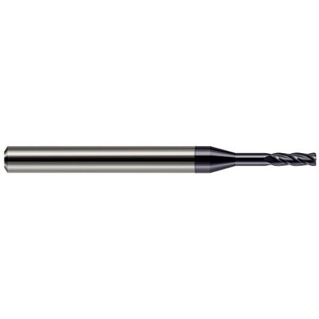 Harvey Tool 1/8 in. Cutter dia. x 0.01 in. Radius x 3/8 in. x 3/4 Reach Carbide Corner Radius End Mill, 4 Flutes 730708-C3